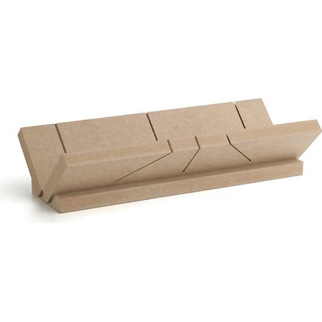 NMC – Boite à onglets en bois 150 x 150 x 350 mm – Guide à 45° et 90° pour coupes précises – Capacité de coupe petits profils < 6 cm