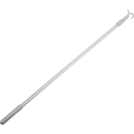 Tige de Traction Télescopique 81cm en Métal avec Crochet Performance Fiable Réglable pour Stores Vénitiens et Rideaux pour Salon et Bureau (1/5)