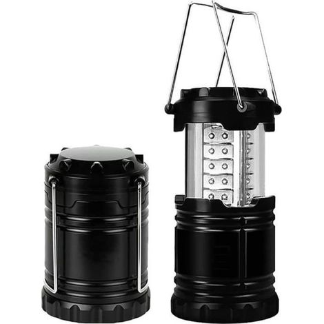 Lanterne Camping LED - Pliable - Étanche IPX4 - Alimentation Piles AA - Pour Tente Randonnée Plein Air - 1 Pièce (1/4)