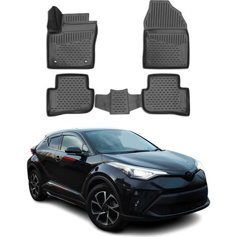 OMAC Tapis de Sol Compatible avec Toyota C-HR 2016-2024 en Caoutchouc Noir