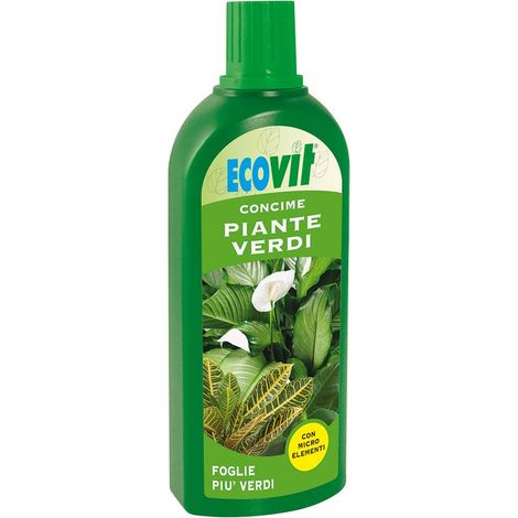 ECOVIT CONCIME liquido per PIANTE VERDI APPARTAMENTO interno Flortis 1 Kg (1/2)