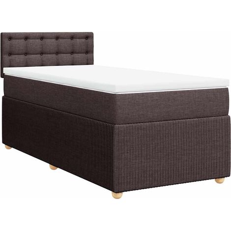 Maison Exclusive - Boxspringbett mit Matratze Dunkelbraun 80x200