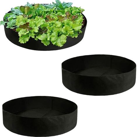 2 Sac De Plantation,Tissu Non Tissé 300G,Respirant,Noir,Pour Légumes Et Fleurs,Jardin Balcon (1/5)