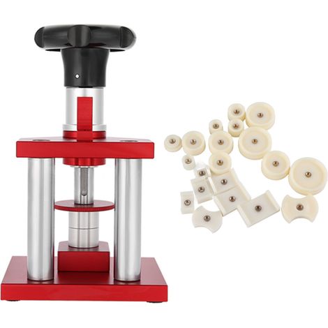 Outil De Presse Pour Couverture Arrière De Montre - M6 Filetage - Configuration Face Vers Le Bas - 20 Matrices Incluses - 11,1 X 10,85 X 19,6 Cm