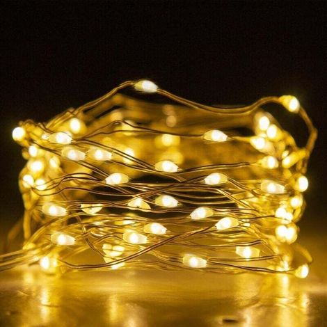 Fairy PGGHTS LED Patrimarie avec 8 modos 50 LEDS String PGHTS Copper Wire Pght Impermétrique pour le decor de jardin al plein air, decoraciones de chambre de fête de mariage en salle (5m / 16 pieds, b