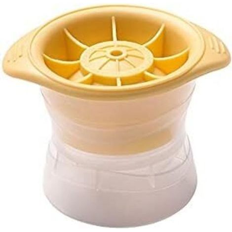1 Stück Eiswürfelform Whisky Eishockeyform aus weichem Silikon, umweltfreundliche, selbstgemachte Eiswürfelform mit versiegelten Formen für Cocktails, Säfte, Limonaden, gelb (1/5)