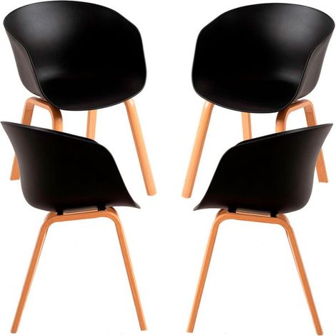 Packs Sillas Comedor - Pack 4 Sillas Hema - Negro