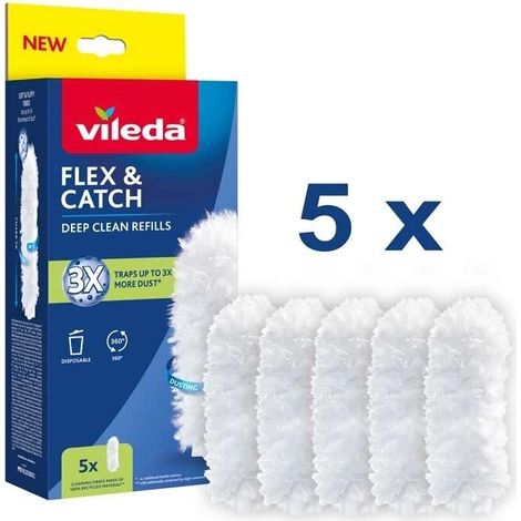 ricambi piumino vileda "flex and catch refill" 5 pezzi