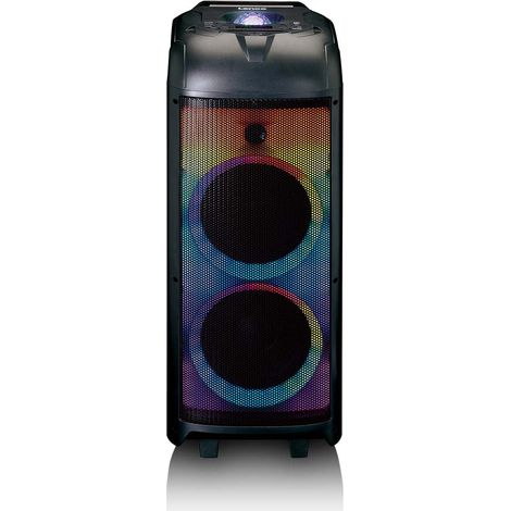 Party-Lautsprecher mit LED-Beleuchtung und Discokugel, 150 W RMS