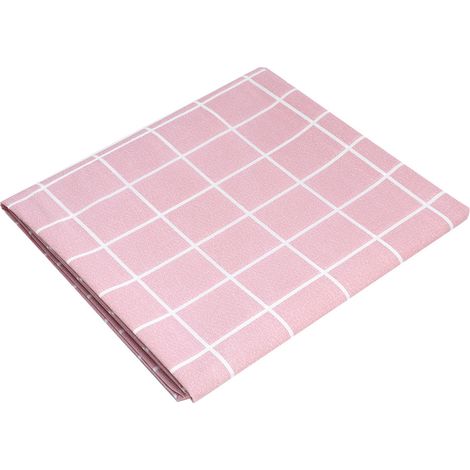 Nappe de cuisine à carreaux simples, imperméable et résistante à l'huile, nappe pour table à thé, décoration intérieure (rose) (1/5)