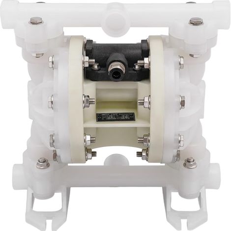 Senderpick – Pompe à membrane pneumatique en plastique technique – Débit max 2 Ton/H – Hauteur d'aspiration 16,4 ft – Pour liquides corrosifs et produits pharmaceutiques (1/5)