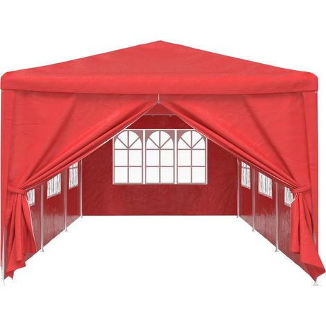 vidaXL Party Tent 900 x 300 x 255 cm Red PE and Steel
