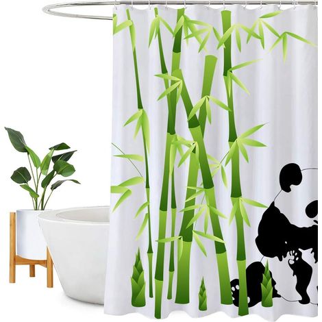 Wasserdichter und waschbarer Duschvorhang, schimmelresistent, 180x180 cm mit 12 Haken