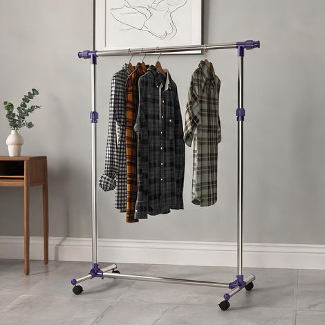 Porte-manteau argento en acciaio inox 86 x 45 x 95 cm (1/5)