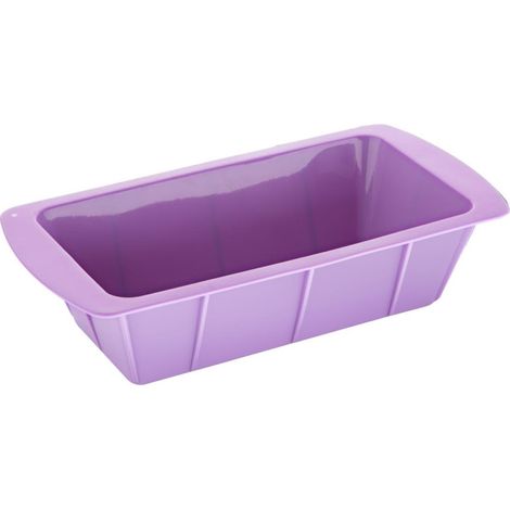 Moule à cake flexible en silicone violet - HYGIPLAS (1/4)
