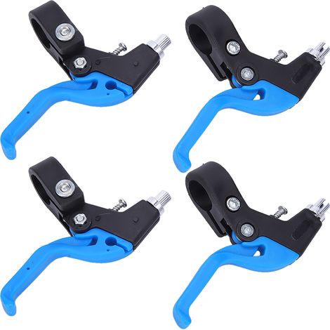 Leviers de frein ergonomiques réglables pour vélo enfant, diamètre guidon 22,2 mm (0,9 pouce), noir et bleu (1/5)