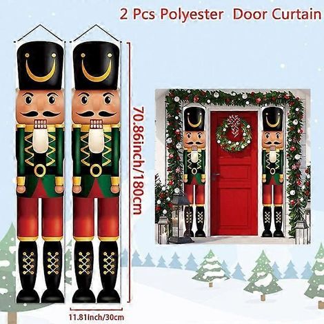 Décoration de porte de Noël, bannière « Joyeux Noël », décoration à suspendre pour la maison, ornement de Noël, cadeau de bonne année, Hu Taobing 5 (1/5)