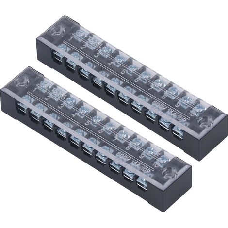 2 Pièces Bloc de Jonction Renforcé en Laiton 15A 600V, Borne de Contact Fixe pour Courant Élevé, 10 Pôles (1/5)
