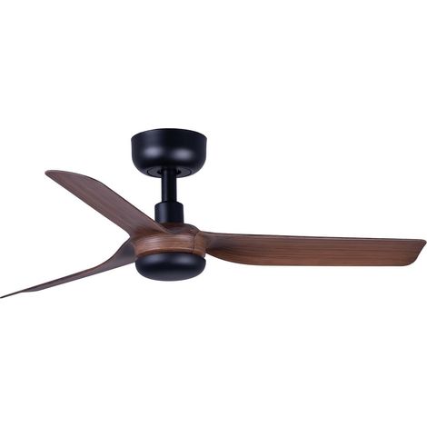 DC Ceiling Fan Mini Punt Black-Walnut with Remote (1/4)