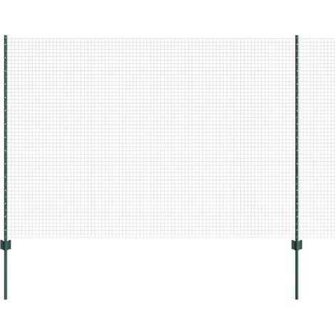 Maison Exclusive - Schweißdrahtzaun mit Pfosten 10 x 1,5 m (B x H