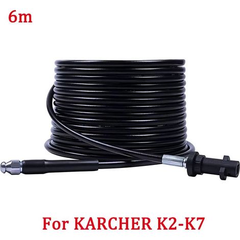 6m Déboucheur de canalisations pour Kärcher Nettoyeur Haute Pression, Sonde de débouchage pour Kärcher K2-K7 Series, Noir (1/5)