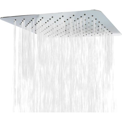Schulte Kopfbrause eckig 40x40 cm, Chromoptik, schwenkbarer Duschkopf, Regendusche (1/5)