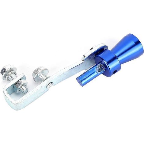 Sifflet turbo sonore pour voiture, embout d'échappement bleu, silencieux de tuyau d'échappement, sifflet de col de silencieux auto.