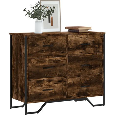 Kommode Räuchereiche 91x35,5x74,5 cm Holzwerkstoff