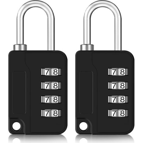 2-combination padlock with 4-digit password, weatherproof padlock, for storage cabinets, sheds, fences, door locks, garages