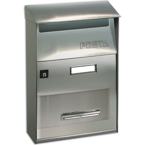 CASSETTA POSTALE ALUBOX FT INOX LISCIO 22X11X32,5 CM- ALUBOX- 1,0 pz
