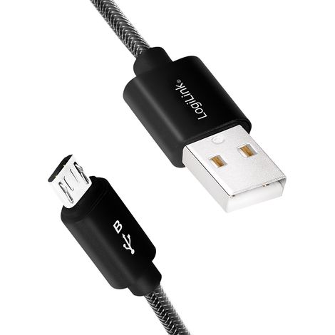 Cable LogiLink USB 2.0 USB-A a Micro-USB, 1 m, para carga y sincronización. (1/5)