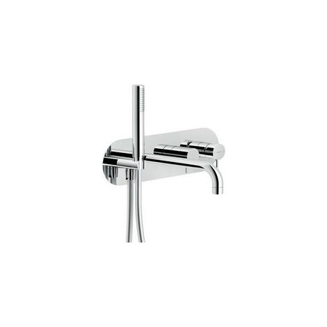 Parte esterna monocomando incasso a 2 vie per vasca. Nobili serie VELIS WEBK110/90VECR  Cromato - Ottone