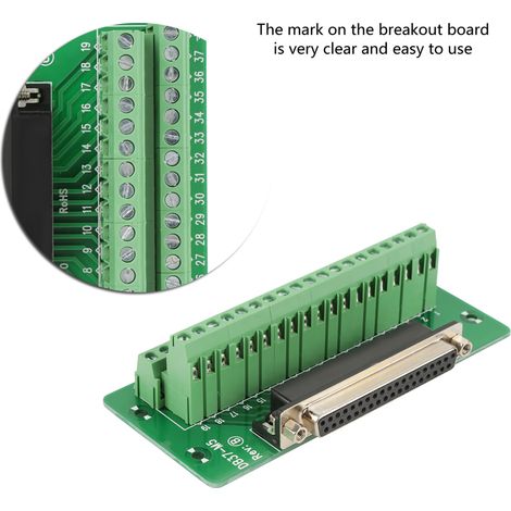 Plaque de connexion pour module de montage sur rail DIN DB37 (prise femelle) (1/5)
