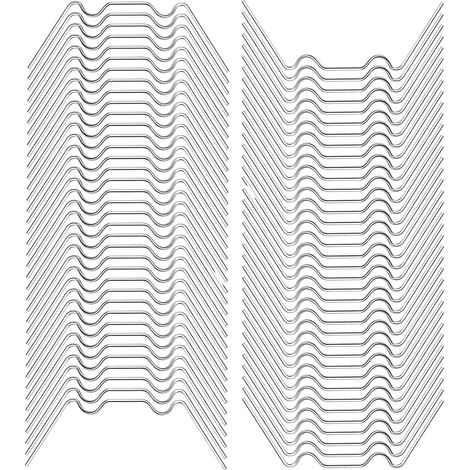 100 Pièces W Clips pour Serre de Jardin en Verre,Polycarbonate Clips Kit de Réparation,Accessoires de Jardin pour Serres,Résistantes aux Tempêtes,pour Installation Fixe Verre Plaques (1/5)