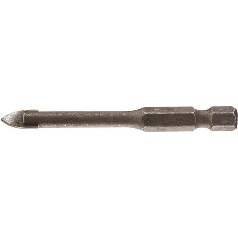 D-15964 Mèche pour verre et carrelage 6 x 65 mm, 1/4" hexagonal