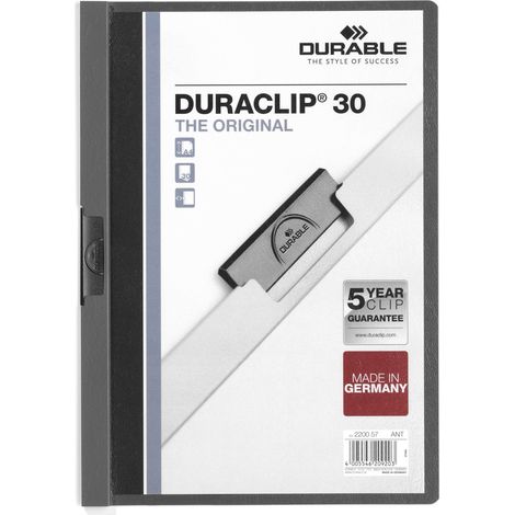 Durable DURACLIP Original 30 Grigio cartellina con fermafoglio (1/2)