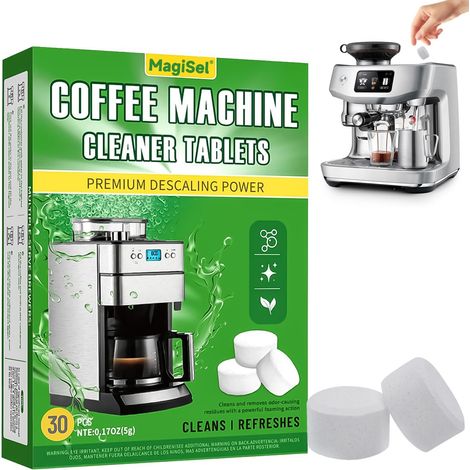 Pastilles de nettoyage détartrant pour machines à café automatiques et cafetières - nettoyant, 30pcs Blanc (1/5)