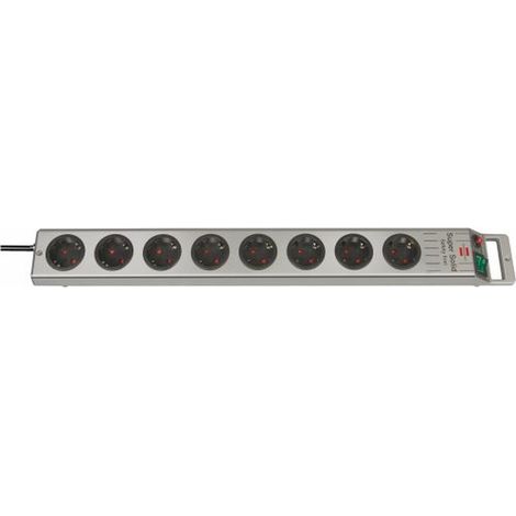 Brennenstuhl 1153340218 Multipresa 8 scomparti Nero, Argento Schuko 1 pz. (1/5)