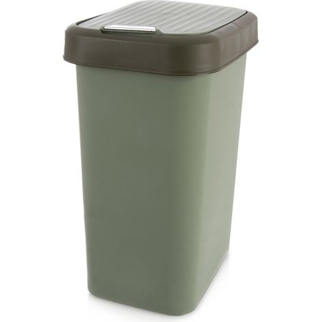 Grüner Kunststoff-Mülleimer, Abfalltrennbehälter, 25 l