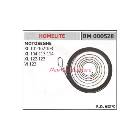 Molla avviamento HOMELITE motosega XL 101 102 103 104 113 114 122 123 000528