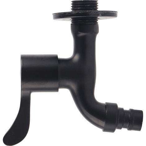 Robinet mural noir en acier inoxydable 304 pour salle de bain (avec lave-linge) (1/5)