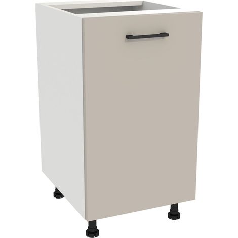 Unterschrank 45 Capri Korpus weiß Front Kaschmir matt (1/3)