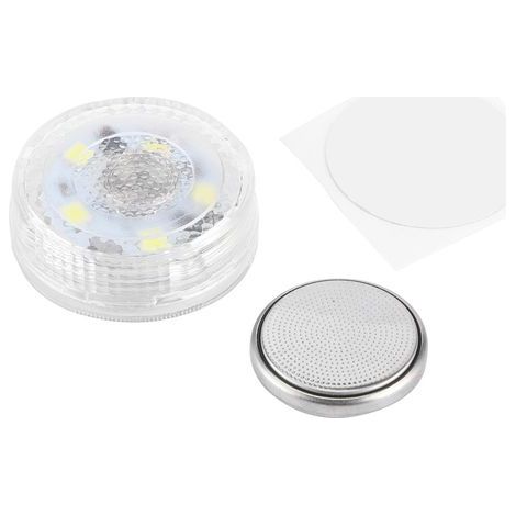 Bastone luminoso a LED wireless per auto, luce ambientale ad alta luminosità, batteria a bottone integrata (bianco) (1/5)