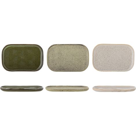 Bloomingville - Addison Plate - Green - Stoneware