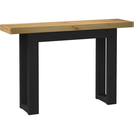 Console Table NOAIN U-Shaped Legs 120x30x75 cm Solid Wood Pine vidaXL