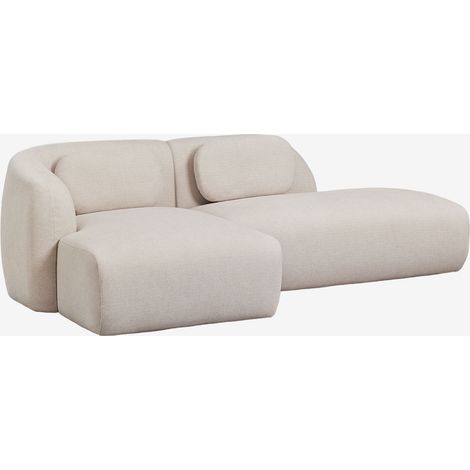 SKLUM Modulares Ecksofa links 2-teilig mit Recamiere rechts aus Chenille Coquette (1/5)