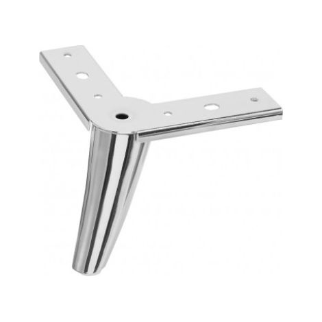 Pied de meuble d'angle chrome poli