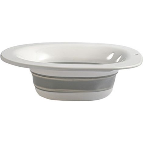 Bassin de bain pliable universel pour personnes âgées, femmes enceintes, traitement des hémorroïdes, soins post-accouchement (Gris) (1/5)