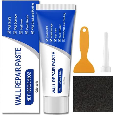 Enduit de rebouchage placo kit de réparation avec grattoir – mastic mural séchage rapide murs et plafonds