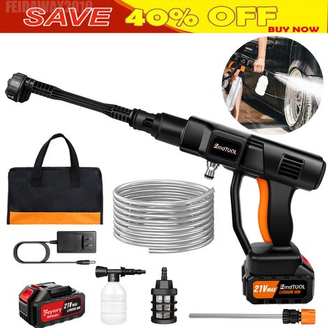 Pressure Washer High Power Cleaner Gun Sprayer Car Fence Floor Cleaning Battery